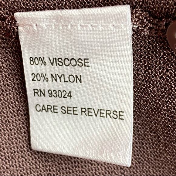 Bela NYC Lightweight Cardigan Sweater Size M Brown Classic New With Tags - Picture 6 of 8